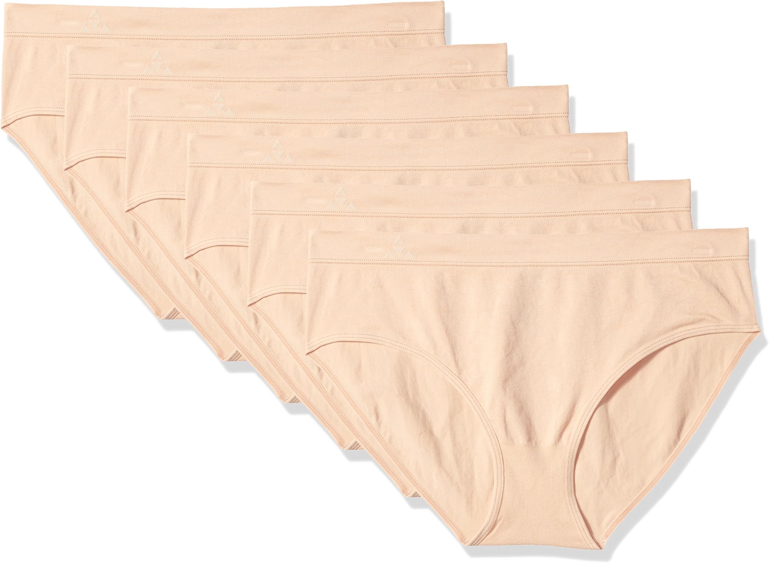 Balanced Tech Women's 6 Pack Seamless Hipster Brief Bikini Panties