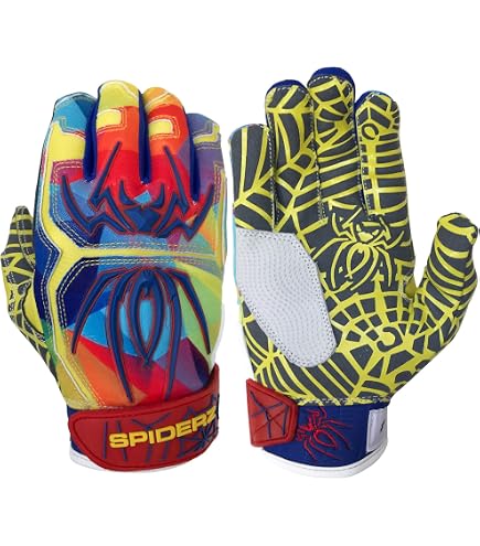 Gants De Frappe Baseball/softball Spiderz PRO PREMIER 2025 - Taille M, Couleur Mint/noir