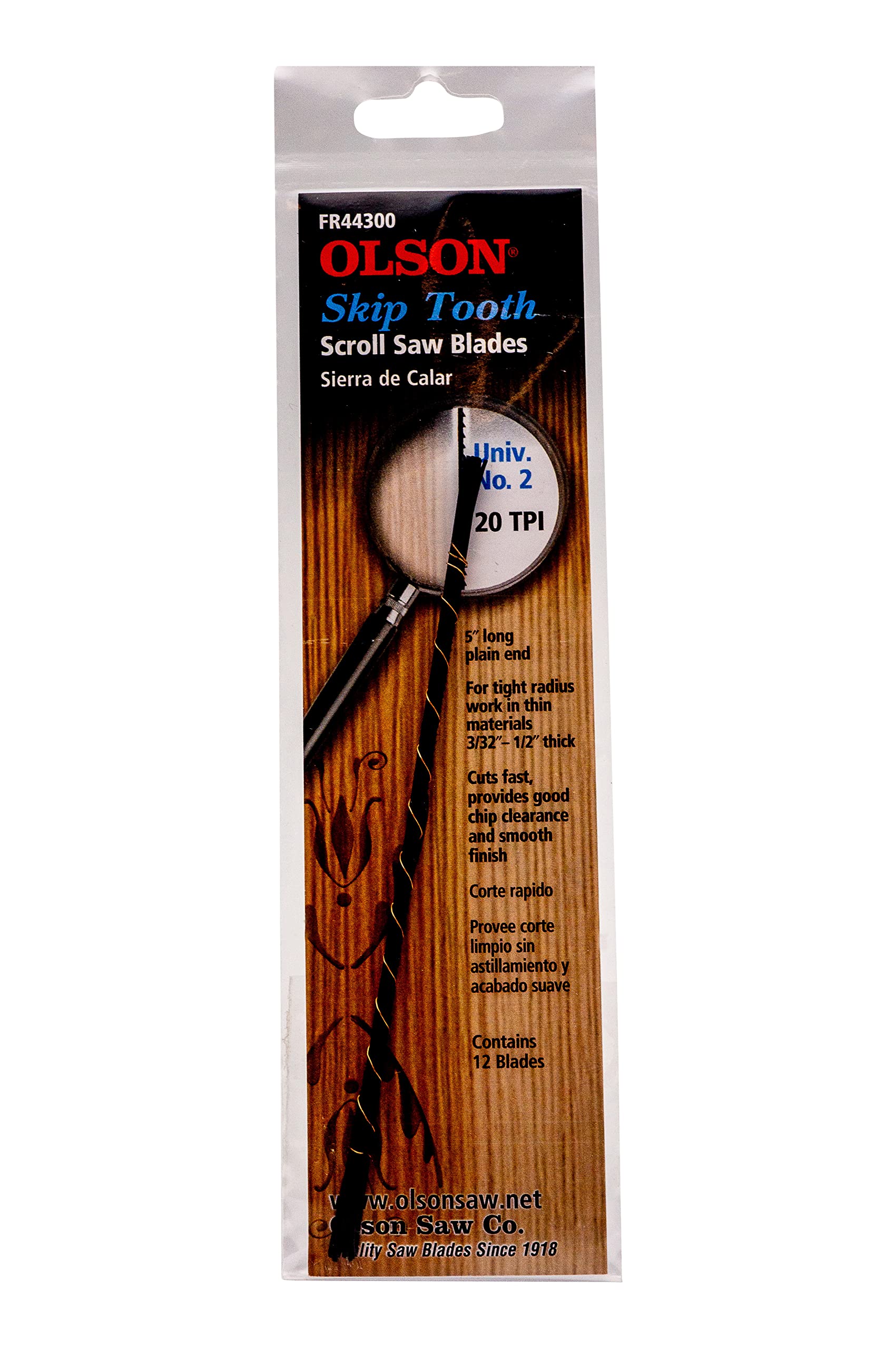 Olson SA4430 Skip Tooth Scroll Blades