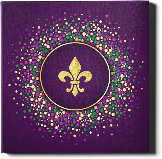 Pinturas de pared de baño Flor de lis púrpura Falso Pseudo Brillo