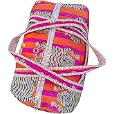 INDACORIFY Indian Cotton Tiger Print Quilted Duffle Bag Large Size Beautiful Print Weekender Bags Handmade Shoulder Travel Overnight Bag
