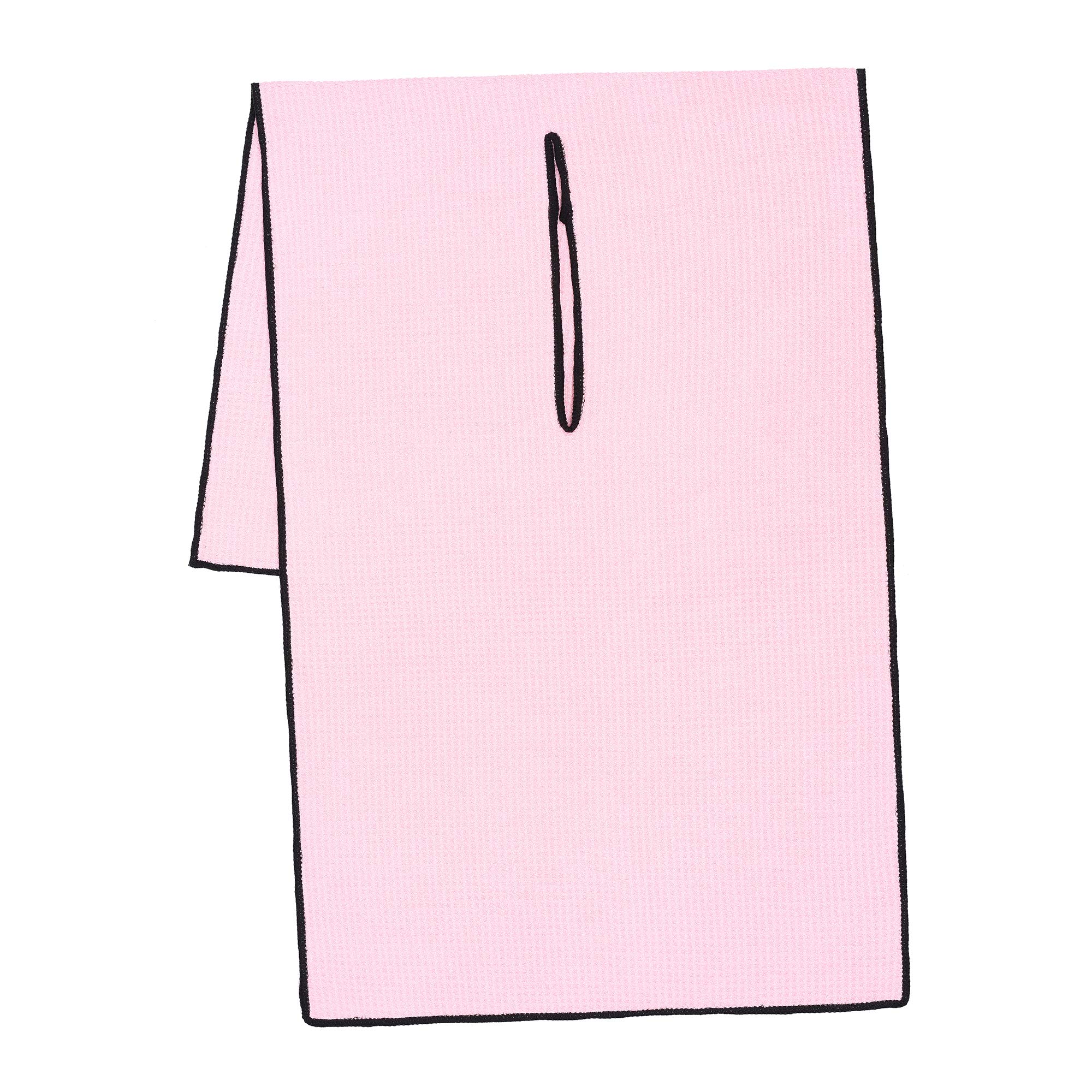 Mile High Life | Pro Tour Caddy Towel | 17” x 40” with 8” Center Slit | Premium Microfiber Waffle Texture (Pink/Black)