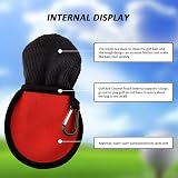 olyee 2 Pack Golf Ball Cleaner Pouch Waterproof Pocket Carabiner Bag Clip view 3