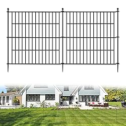 5 Panels No Dig Garden Fence for Outdoor Yard