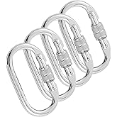 Hopeseily Heavy Duty Climbing Carabiner, Rated 25kN(5620lbs), Screw Locking Carabiner Clip, Oval Shape Carabiner for Rappelling, Hammocks, Aerial Work, Rigging, Rescue, Arborist