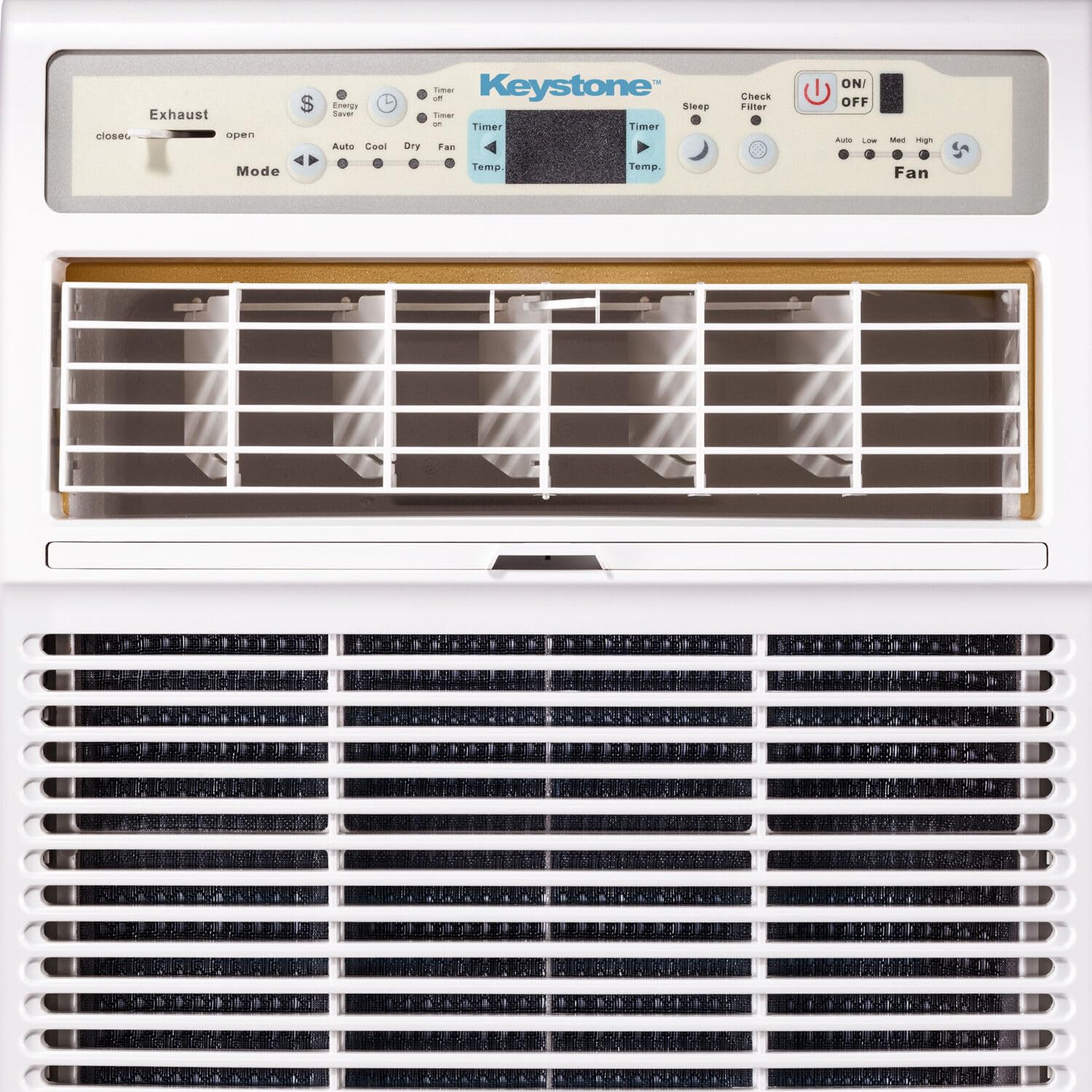 Keystone 8,000 BTU Slider Window Air Conditioner and Dehumidifier, 115V Air Conditioner Window Unit for Bedroom, Living Room, and Small-Medium Sized Rooms up to 350 Sq.Ft., 4-Way Air Direction Control