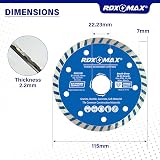 RDXMAX 115mm Diamond Cutting Discs 2 Pack 4.5 inch Turbo Thin 2.2mm view 4