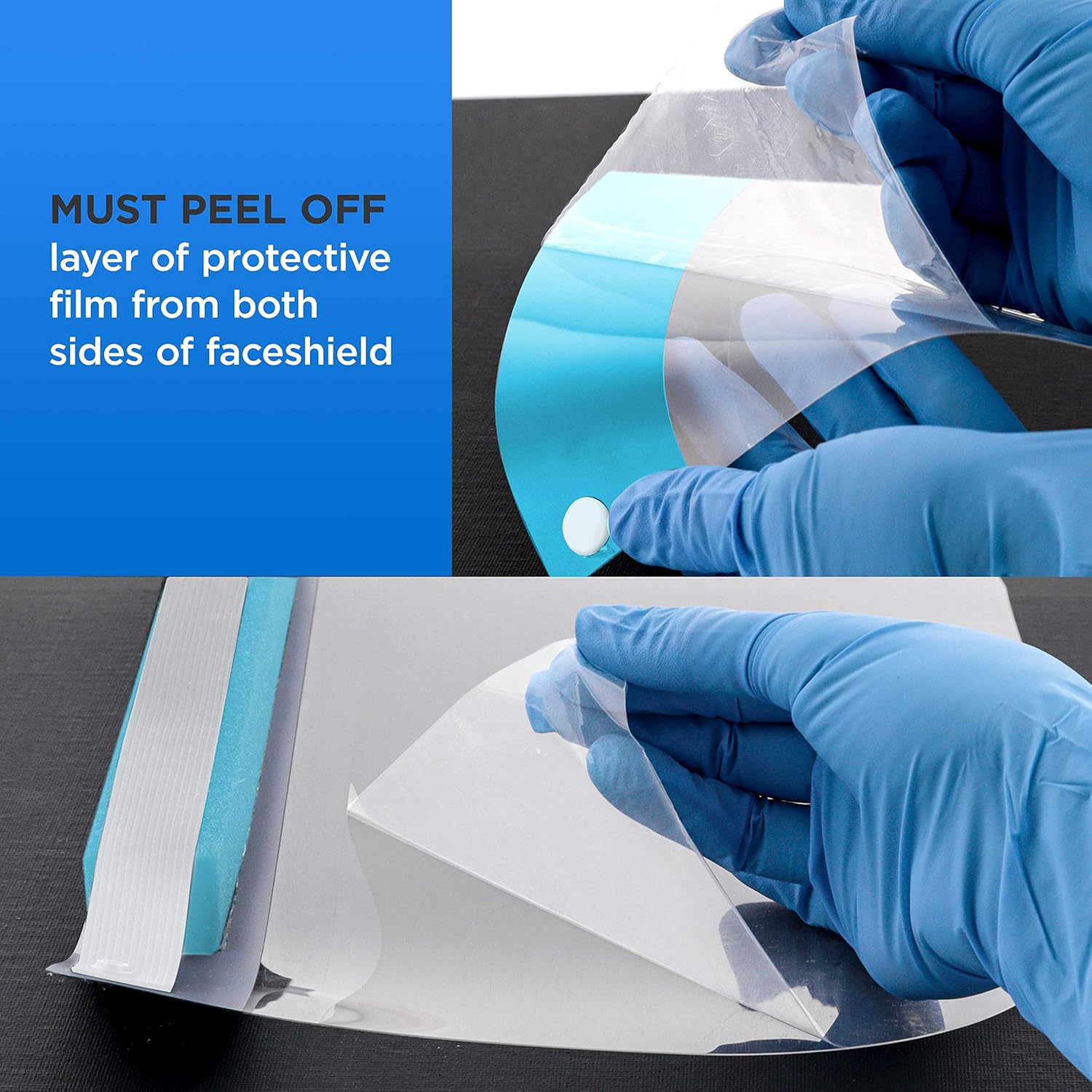 Salon World Safety Face Shields Ultra Clear Protective Full Face Shields - - 
