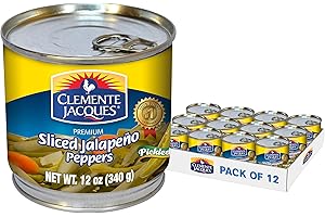 Clemente Jacques Sliced Jalapeño Peppers, 12 oz (Pack of 12)
