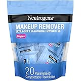Neutrogena Makeup Remover Wipes Singles, Daily Facial Cleanser Towelettes, Gently Removes Oil & Makeup, Alcohol-Free Makeup W