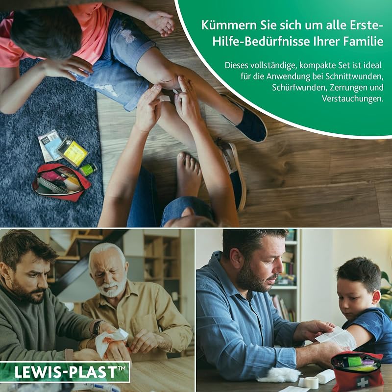 Erste-Hilfe-Kit Erste-Hilfe-Tasche 92 Stück - Hochwertiges Great Rescue-Kit, der den europäischen Normen entspricht - Erste-Hilfe-Medizin-Kit für Camping, Schularbeit und vieles mehr