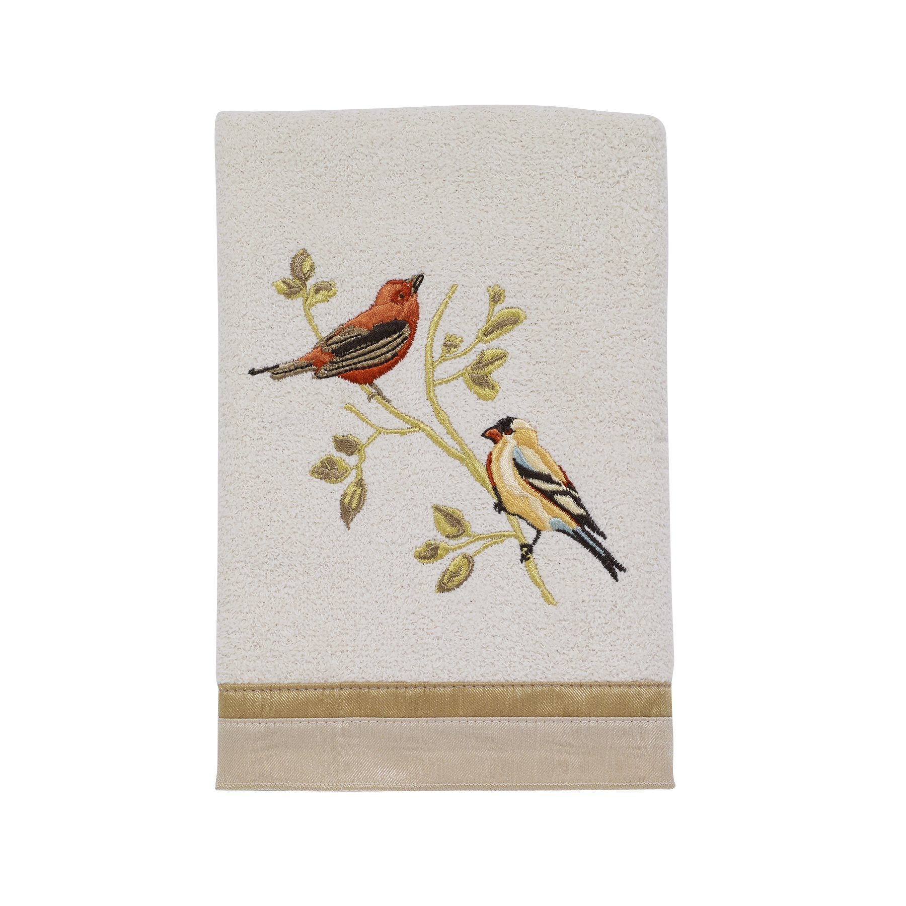 Avanti Linens - Hand Towel, Soft & Absorbent Cotton, Nature Bathroom Decor (Gilded Birds Collection), Ivory — image 1
