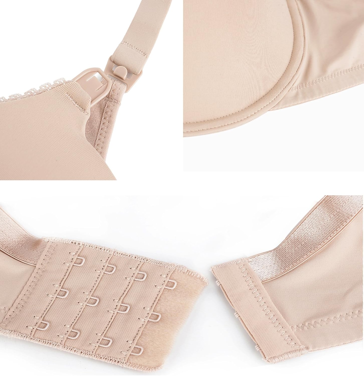 DotVol Women Plus Size Underwire Full Coverage Comfort Support Lightly Lined Maternity Nursing Bra at  Women’s Clothing store