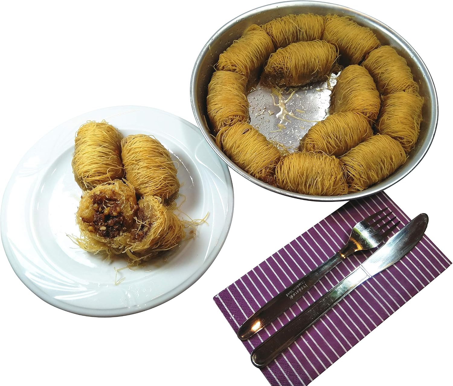 Kataifi with Nuts and Syrup, Traditional Greek Handmade Pastry, Net Weight 1kg, 1 kg (Pack of 1) - Image 5