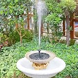 LAWOHO Solar Fountain for Bird Bath 1.5W Pump 4 Heads Auto Start 3s view 3