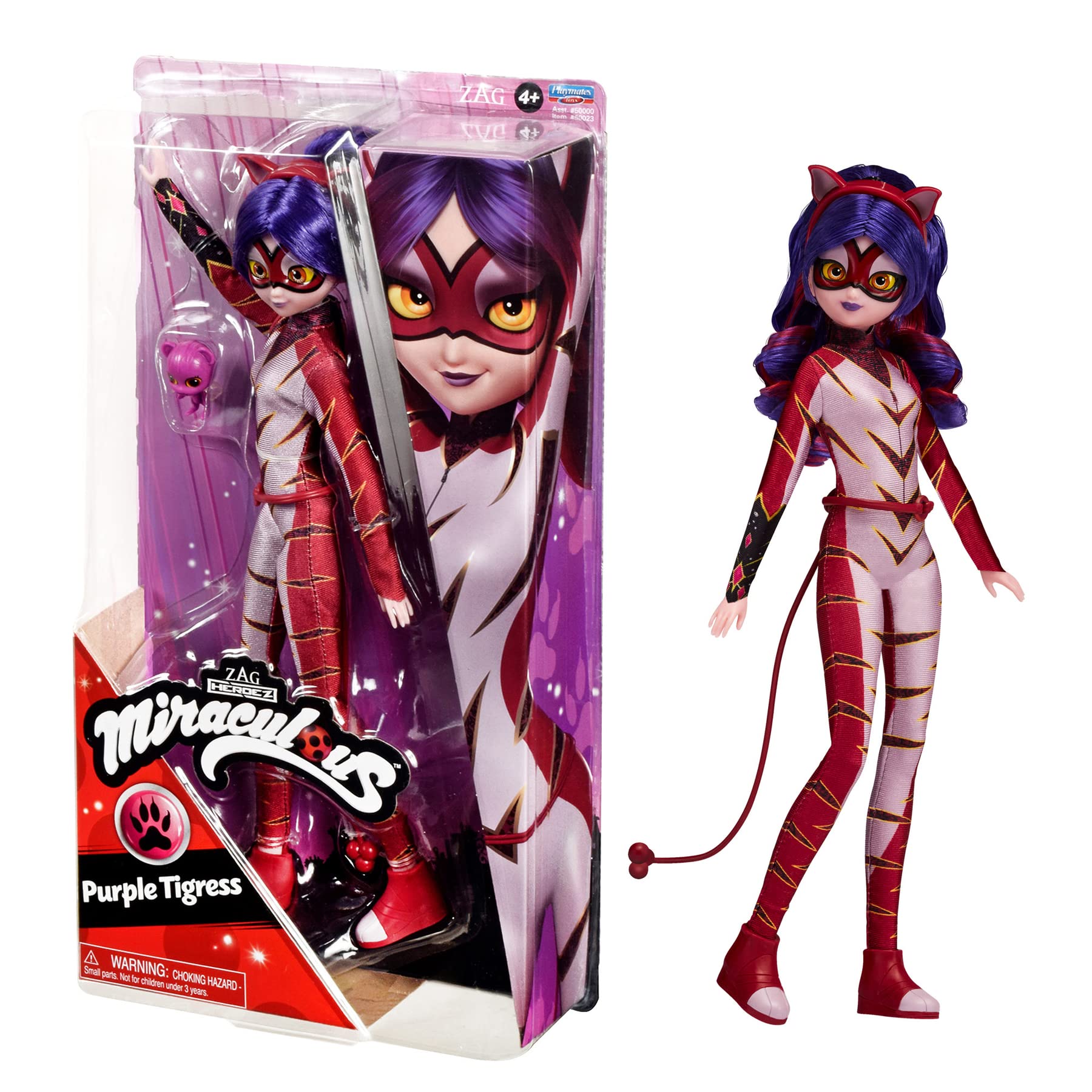 Miraculous Ladybug And Cat Noir Toys Purple Tigress Fashion Doll | Articulated 26cm With Accessories Kwami Figurine Bandai Dolls (P50023)