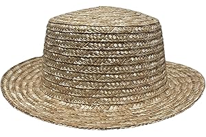 EverJoy Party Skimmer Hat – Amish, Boater, Straw Hat for Roaring 20's Costume – Costume Accessory