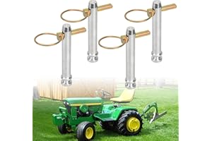 HTJYMY S07070200 Cat 1 Top Link Pin Hitch Accessories, 4 Pack, Replace 195589m1, ac339942 for Category 1 Tractors, 5-1/2, 3/4"