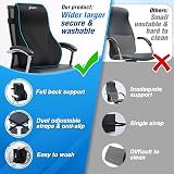 POOTACK Lumbar Support Cushion Memory Foam Back Support for Office Car Chair view 5