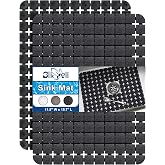 Bigli Sink Mat Protectors for Stainless Steel/Ceramic Sinks, 2 Pack 15.7x11.8 inches, PVC, Fast Draining (Black)