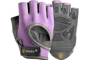 Glofit Workout Gloves for Women Men, Lightweight Weight Lifting Glove Breathable Fingerless Gym Gloves, Exercise, Fitness, Training, Cycling