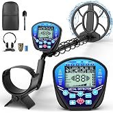 Metal Detector for Adults, 10" IP68 Waterproof Double-D Search Coil | LCD Backlight, 5 Modes Gold&amp;Silver, Professional DSP Chip, High‑Accuracy for Beach Treasure Hunting, Beginner Friendly