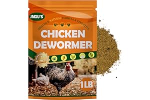 Jmxu's Chicken Dewormer Powder, Natural Formula Poultry Dewormer, Chicken Dewormer Powder for Laying Hens, Poultry Medicine Supplies to Relieve and Prevent Worms, 1 LB