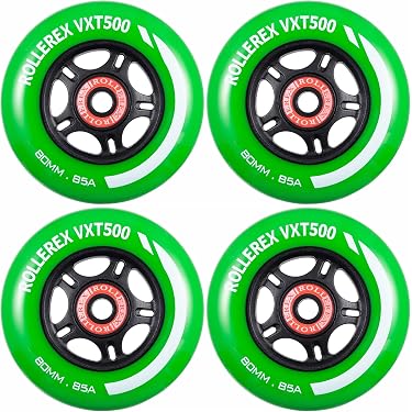 8 Roues De Patinage 85A – PU Haute Résilience, Diamètres 72/76/80 Mm, Largeur 24 Mm – Pour Patins à Roues Alignées, Hockey, Speed, Valises