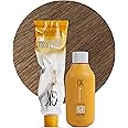 GK HAIR Global Keratin Natural 8 Light Blonde Hair Color Cream Tube (3.4 Fl Oz/100ml) + 20 Volume Developer (5 Fl Oz/150ml) - Professional Permanent Long Lasting Toner Dye