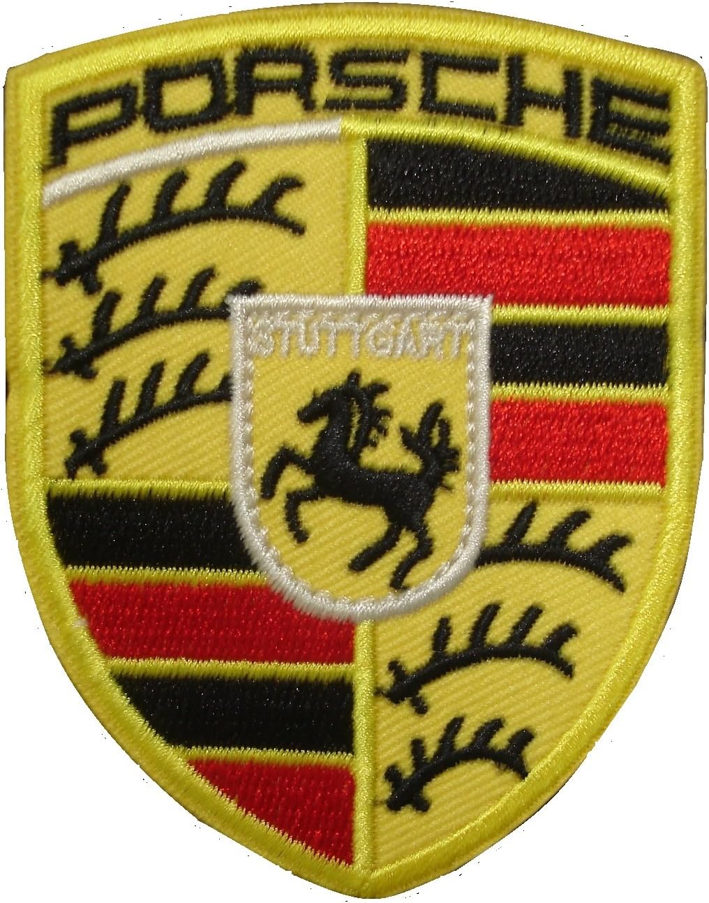2pcs PORSCHE Iron On Patch Embroidered Grand Prix Motif Applique F1 Formula One Race Sports Car Decal 3.1 x 2.4 inches (7.8 x 6 cm)