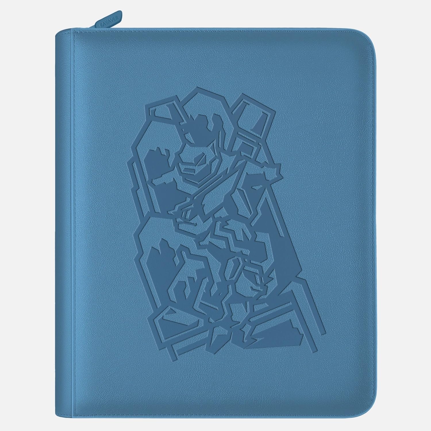 Douper Toploader Binder, Oversized 9 Pocket 252 Top Loaders Holder, EverGuard Protection, Customizable Label Slot, Premium 3D-Embossed Design - Unique Gift for Collectors (Blue)