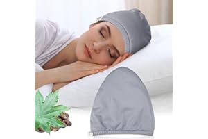 ZINGTERRA Castor Oil Pack Wrap for Head, Reusable Castor Wrap Organic Cotton for Women Sleeping,Castor Patch for Thinning, Balding,Hair Mask Dry and Damaged Hair