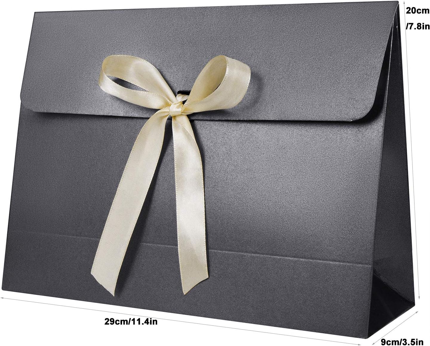 10Pcs Large Envelope Gift Box Present Bag, Cardboard Gift Box 29 * 20 * 9 cm with Lid & Satin Decorative Ribbon - Image 4