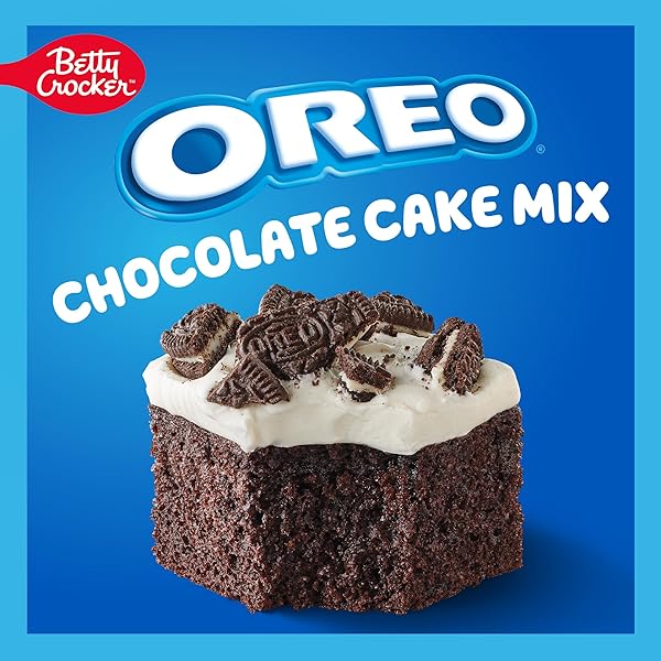 BETTY CROCKER OREO CHOCOLATE CAKE MIX, CHOCOLATE CAKE BAKING MIX WITH OREO COOKIE PIECES, 9.3 OZ
