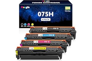 075H Toner Cartridge Set 4-Pack with Chip Compatible Replacement for Canon 075H 075 Toner Use for Canon Color imageCLASS MF66