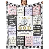 Christian Gifts for Women Blanket – Child of God – Baptism Gifts for Girl Daughter Granddaughter Goddaughter – Confirmation Christening Communion Birthday - Inspirational Catholic Prayer Throw 50"x60"
