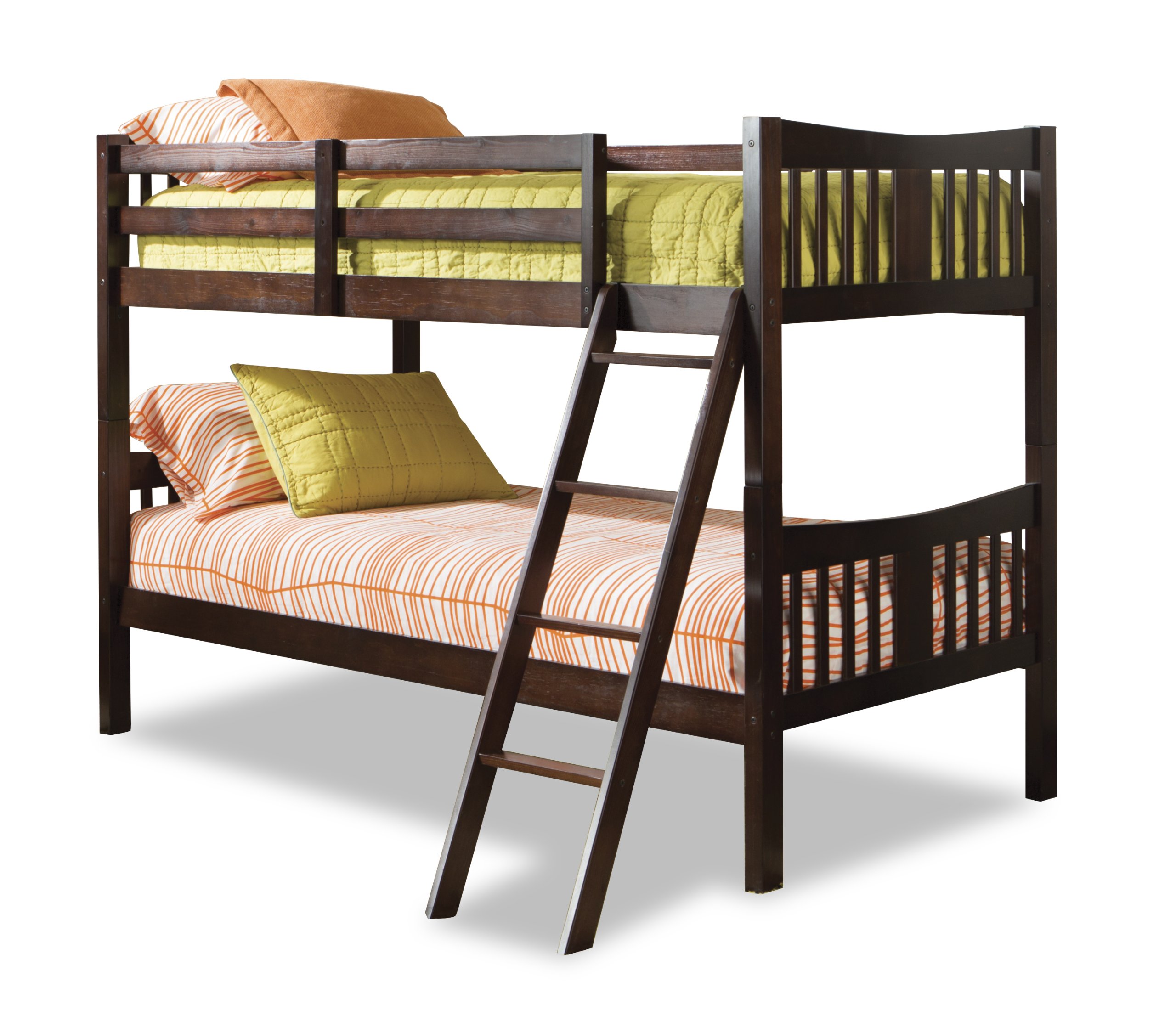 Storkcraft Caribou Solid Hardwood Twin Bunk Bed, Espresso Twin Bunk