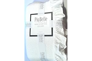 HOME GOODS Piubelle Piu Belle Portugal 100% Cotton-Hotel Luxury Matelasse All Season, Lightweight Quilt Coverlet Bedspread Textured Raised Patterns (Queen (U.S. Standard), Clarissa), White