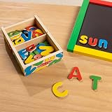 Melissa & Doug 52 Wooden Alphabet Magnets in a Box Uppercase & Lowercase Letters view 9