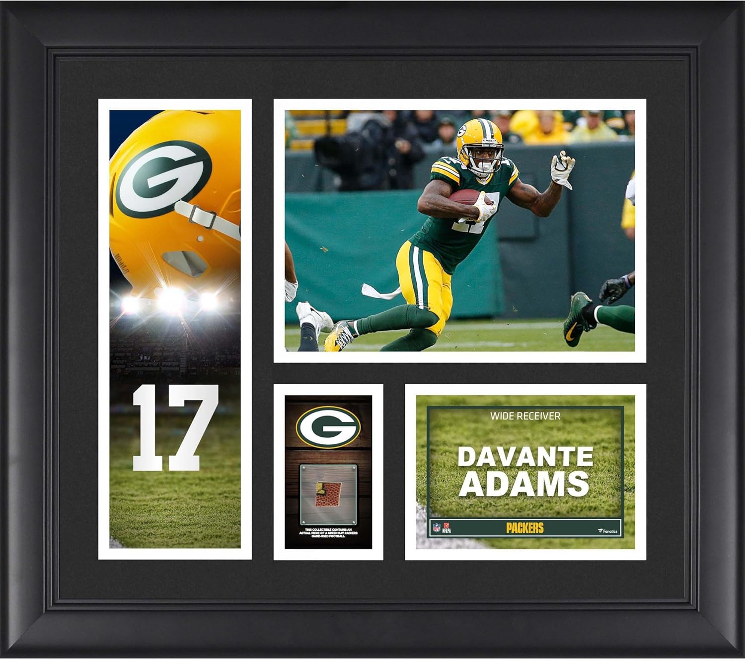 Davante Adams Green Bay Packers Framed 15 X 17 Player Collage With A Piece Of Game Used Football Nfl Player Plaques And Collages At Amazon S Sports Collectibles Store