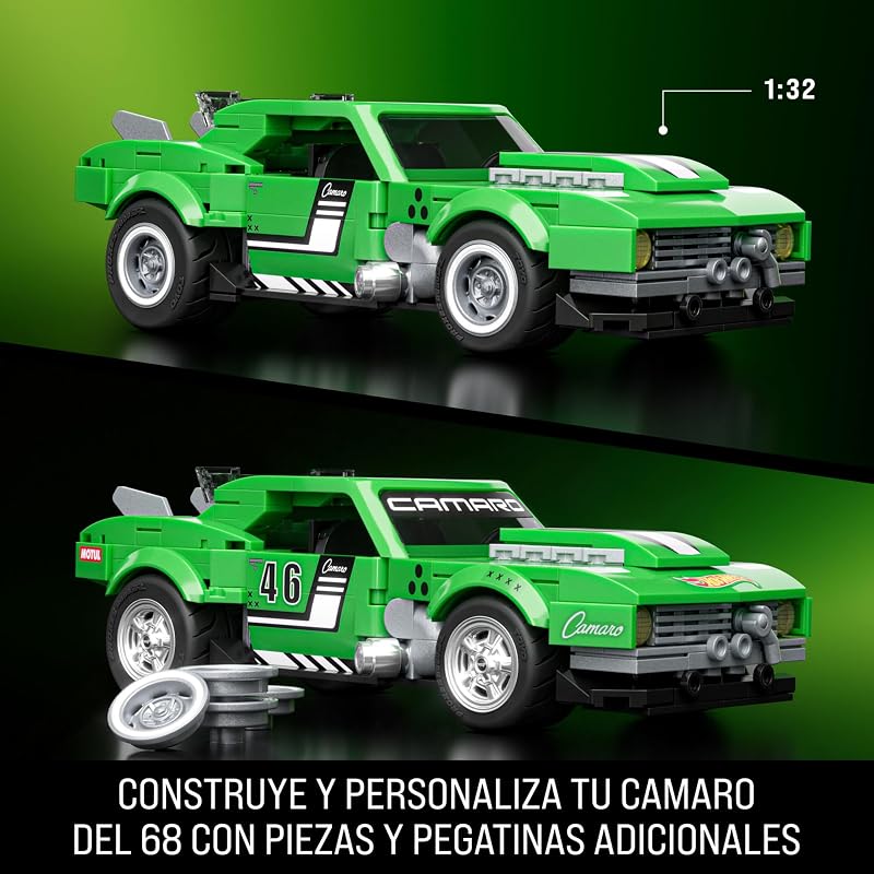 Hot Wheels Custom '68 Camaro Speed Series, 289 peças, detalhes realistas e autocolantes para personalização, para colecionadores adultos e rapazes e raparigas a partir dos 10 anos, JFT17