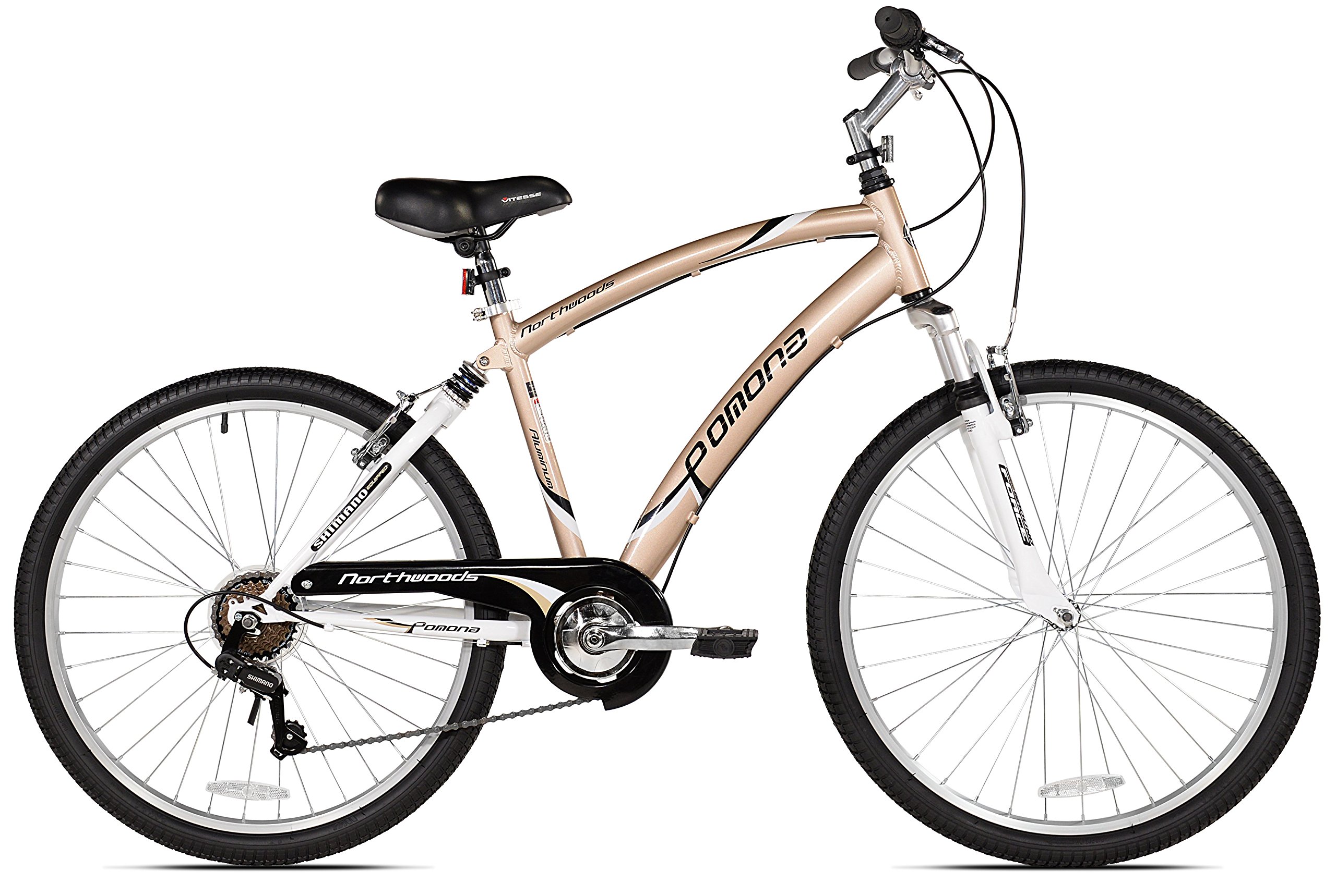Kent Pomona Men's Dual Suspension Comfort Bike, 26Inch, Gold on