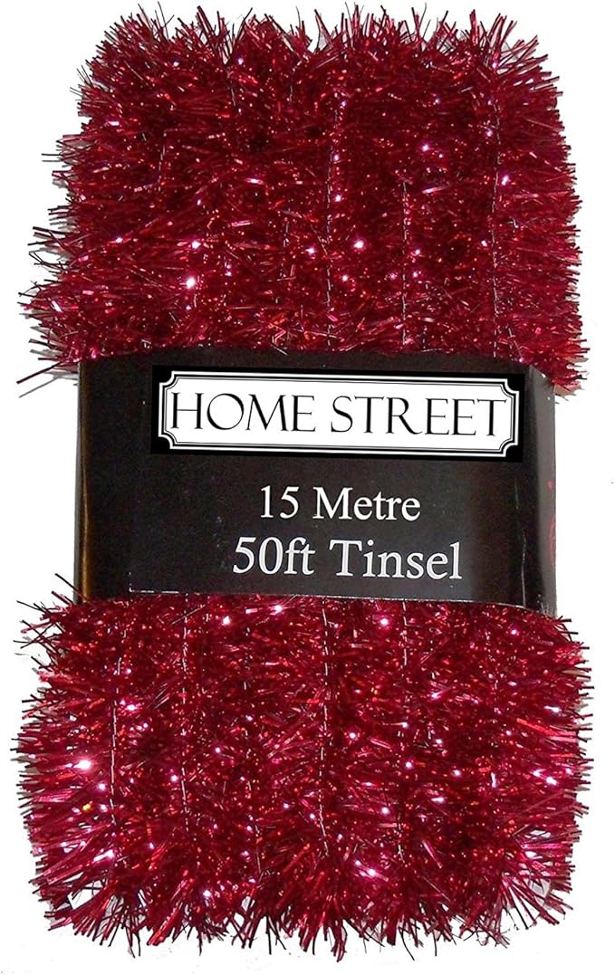 Homestreet Extra Long Tinsel 15 metre, 50 foot,Very Long Christmas