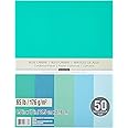 50 Sheets 8.5” x 11” Blue Ombre Cardstock Paper by Recollections - Acid and Lignin Free Paper for Scrapbooks, Arts & Crafts - 1 Pack
