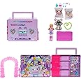 Polly Pocket Doll & Playset, Disco Dance Fashion Reveal Unboxing Travel Toy with 3-inch Hoodie Buddy Doll, 16 Accessories & S