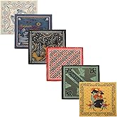 Bioworld Lightweight Multicolored 22"x22" (6-Pack, 12-Pack and 48-Pack) Bandana Set