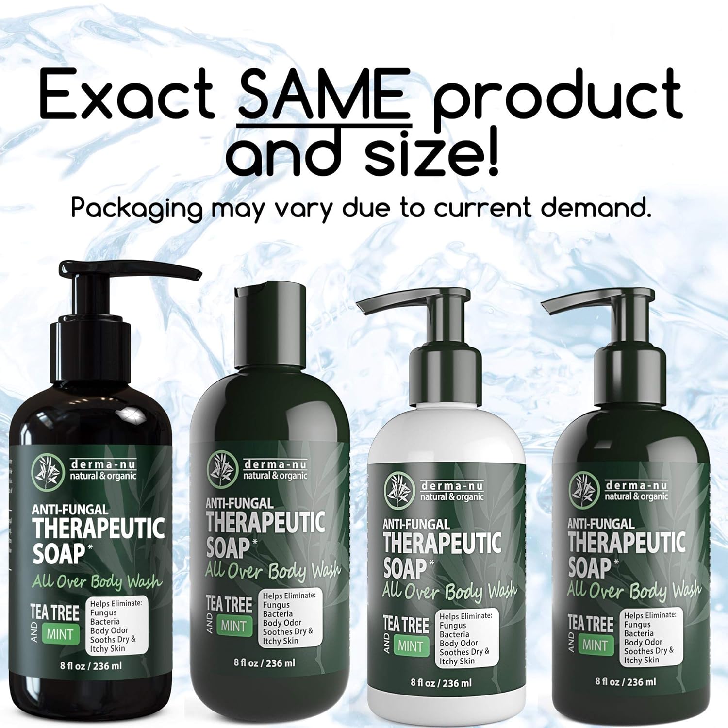 Antifungal Soap and Antibacterial Body Wash - Body Acne Wash, Tea Tree Soap with Tea Tree Oil for Jock Itch, Athletes Foot, Body Odor, Nail Fungus, Ringworm, Eczema & Back Acne Body Wash - 2 Pack : Beauty