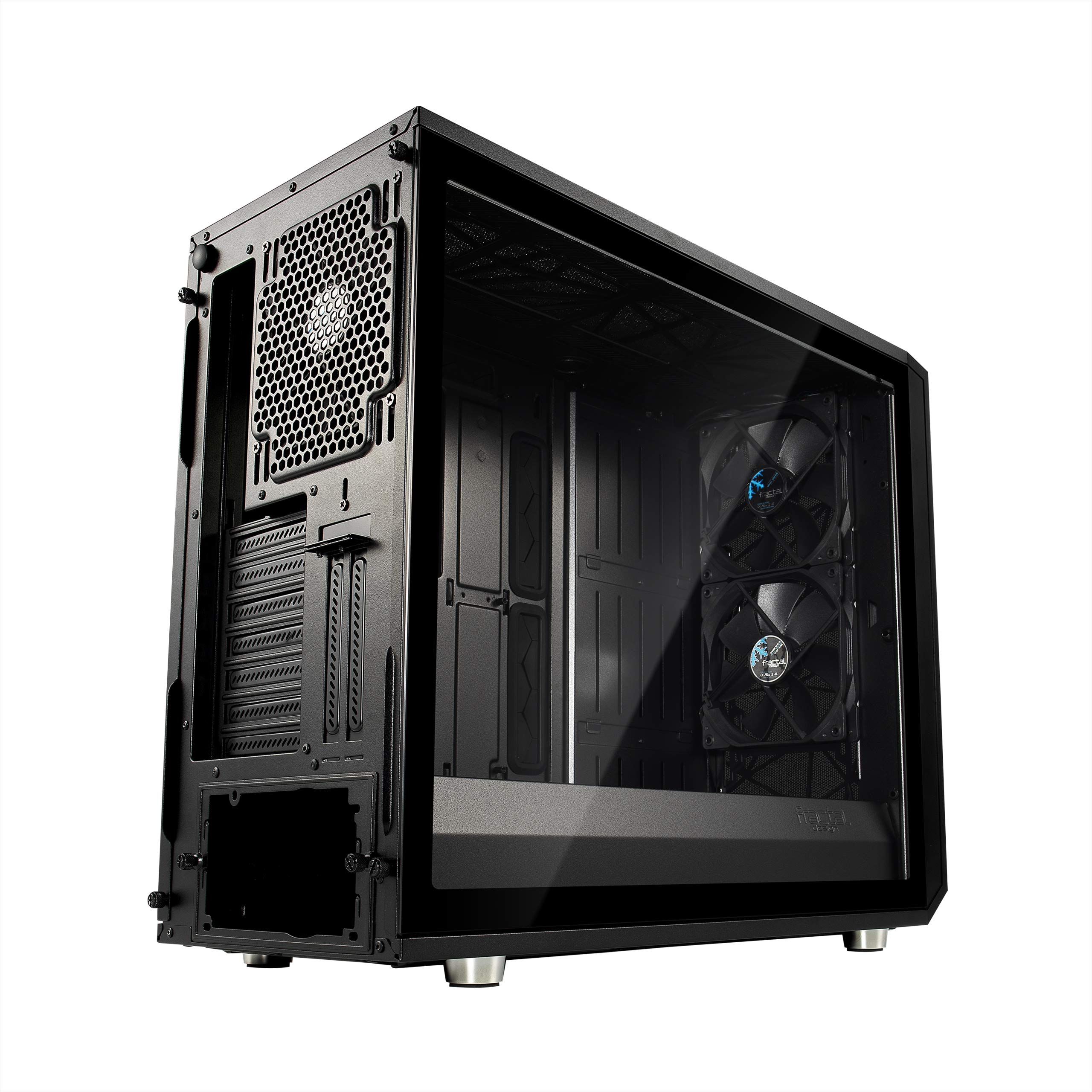 Fractal Design Meshify S2- Mid Tower Computer Case- Airflow/Performance- 3X Silent Fans and Nexus Hub Included- PSU Shroud- Modular Interior- Water-Cooling Ready- USB Type C- Black Tempered Glass