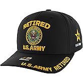 Retired US Army Veteran Hat Official Licensed Army Hat, Adjustable Baseball Cap for Men Tactical Hat