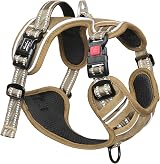 HEELE Dog Harness No Pull Medium Front Back Clips Reflective Handle Brown view 8